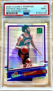 Patrick Williams /25 RC 2020/21 Clearly Donruss GREEN #7 Rookie PSA 9 POP 1 SSP - Bild 1 von 3
