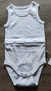 JAKO-O Baby Trägerbody Sondenbody Mitwachsbody GR.80/86 weiß NEU mit Etikett