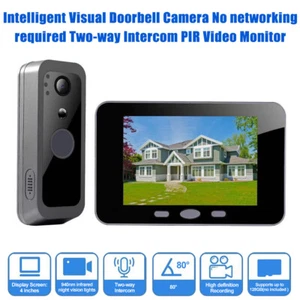 Video Türklingel IR Kamera Funkklingel Türsprechanlage Funk Türklingel mit Akku - Picture 1 of 18