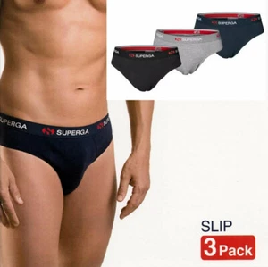 6 Superga Men's Stretchy Cotton Outdoor Stretch Briefs Logged Art 326 - Picture 1 of 1