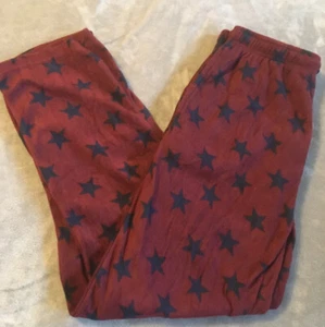 NWT Men's Small Lucky Brand Red w/ Stars Fleece Pants (Y3) - Picture 1 of 7