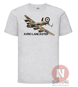 Avro Lancaster T-shirt WW2 aircraft RAF bomber plane kids tee - Picture 1 of 7