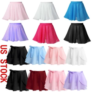 Kids Girls Dance Skirt Ballroom Latin Samba Chacha Dancing Dress Mini Skirt - Picture 1 of 54