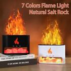 Neuf humidificateur de cheminée cristal sel roche lampe à feu 7 couleurs flamme arôme volcan
