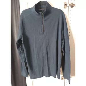 NWT Mark Anthony Quarter Zip Pullover Long Sleeve Textured Top Casual Mens M - Picture 1 of 9