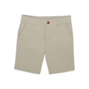 Wonder Nation Shorts Boys Size 16 Khaki Cotton Blend School Uniform Flat Front - Picture 1 of 3