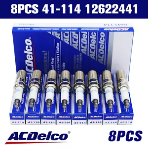 8Pcs 41-114 Iridium Spark Plugs ACDELCO 12622441 Fits for Cadillac Chevrolet GMC - Picture 1 of 12