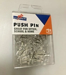 CLEAR CRYSTAL PUSH PINS DRAWING PINS FOR CORK BOARDS X 1 PACK | HYT - Picture 1 of 4