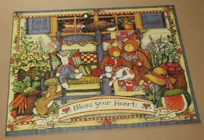 Susan Winget Art - Bendice tu corazón - 1997 rompecabezas de tesoros hechos en casa - falta 1 Foto 1 de 4
