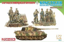 DRAGON 7400 1/72 3rd Fallschirmjager Division + Kingtiger Henschel Production