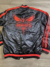 Charlotte Hornets  Satin Starter Jacket Men’s Size Medium Black New