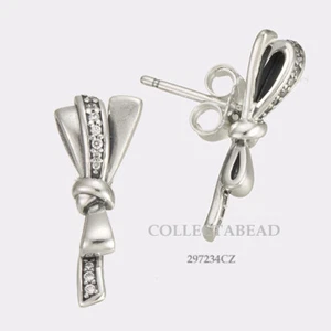 Authentic Pandora Silver Brilliant Bow CZ Stud Earrings 297234CZ *LAST ONE - Picture 1 of 1