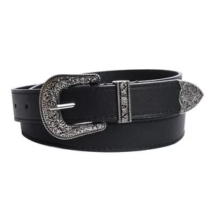 Women PU Leather Belts Ladies Vintage Western Design Cowgirl Waist Belt for P... - Picture 1 of 7