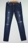 American Eagle Skinny Stretch Jeans Womens Size S 6/27" Blue Low Rise Distressed