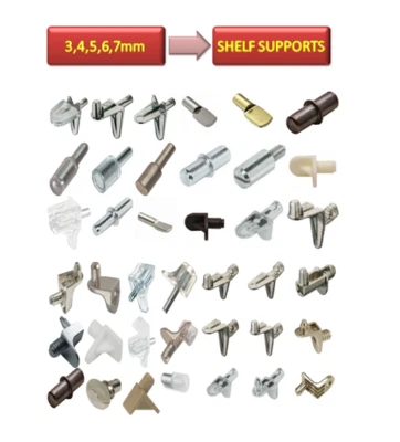 Strong Shelf Supports Pegs Pins Plug Stud 3,4,5,6,7mm Kitchen Cupboard Cabinet  - Image 1 of 4