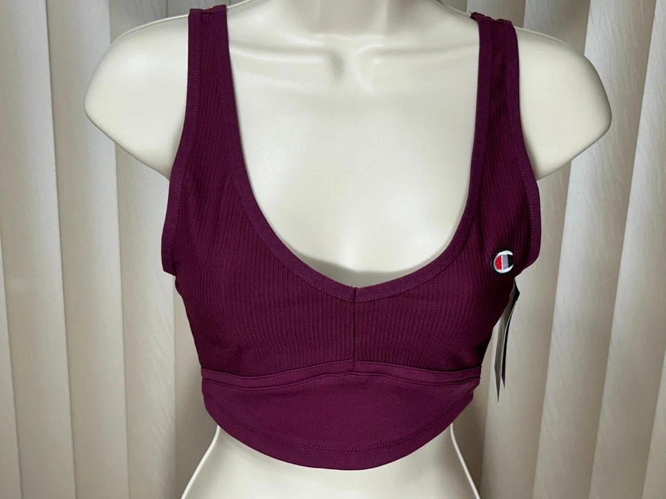 Champion Wireless Sports Bra 2xl Cropped V Neck Tank Athleticwear Orange WL9315