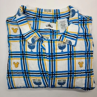 Camisa hawaiana campamento patrón geométrico a rayas a cuadros AOP Disney Hanukkah 3XL para hombre Foto 1 de 4