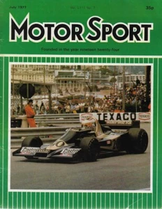 MOTOR SPORT 1977 JULY - FLEETER X1/9, LELAND 8, ALFA SPIDER VELOCE, RTC - Imagen 1 de 1