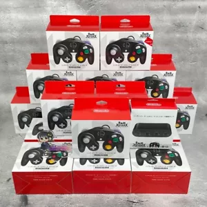 Nintendo Official Gamecube Controller & Adapter Smash Bros Black Switch Wii U - Picture 1 of 38