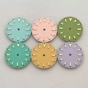 Einzelnagel Uhr Zifferblatt grün Leuchtnadel 28,5 mm für NH35/36/4R/7S/8215 - Bild 1 von 15