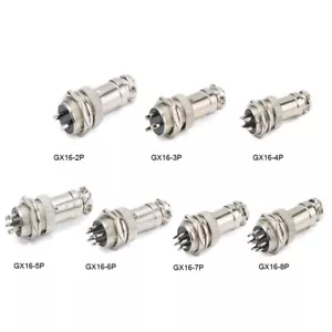 GX16-2/3/4/5/6 Metal Male Female Panel Mount Connector 2-6P Socket Plug Circular - Picture 1 of 10