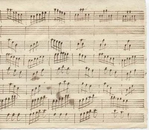 VIVALDI, Antonio. (1678–1741) Autograph Signature & Musical Manuscript Fragment - Picture 1 of 3