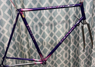 Vintage Colnago Road bike frameset Columbus brain tubing 60cm C-T, 58.5cm top - Image 1 of 4