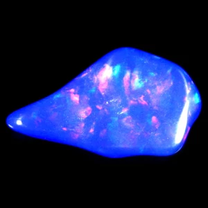 5,91 ct Augenöffnender Fancy Cut (22 x 13 mm) Äthiopien Farbspiel Blauer Opal - Bild 1 von 1