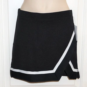 Chasse Arena Skirt Cheer Cheerleading Pom Black White Youth Large NWT 819SKB LA - Picture 1 of 8