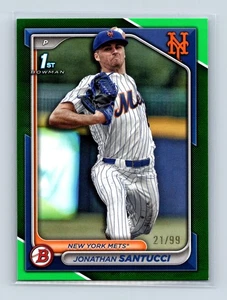 Draft Bowman 2024 #BD-65 Jonathan Santucci 1st True Green #/99 - Imagen 1 de 2