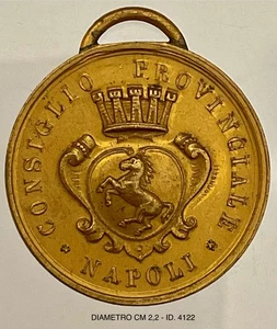 COMUNE DI NAPOLI CONSIGLIO PROVINCIALE MEDAGLIA BALSAMO AGNELLO 1914-1918 REGNO - Picture 1 of 6