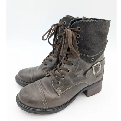 Taos Crave Side Zip Ankle Boots Lace-Up CRV-5514 Women's Gray Size US6-6.5 EU37 - Image 1 of 4