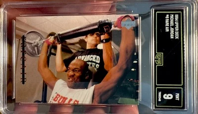 1994 Upper Deck Rare Air #8 Michael Jordan Chicago Bulls HOF Mint 9 Hall Of Fam - Image 1 of 3