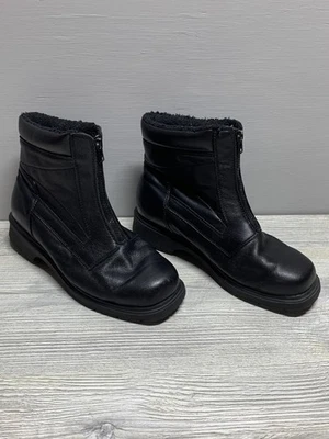 Botas Propet para mujer talla 8,5 ancho D cuero negro cremallera tobillo piel sintética forradas WB101 Foto 1 de 4