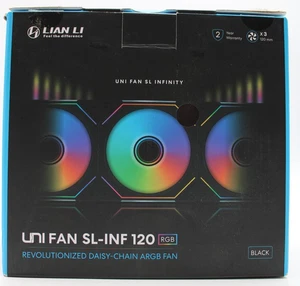 *TYLKO WENTYLATORY* Lian Li SL-Infinity 120mm Wentylator obudowy - Czarny (3-pak) - Zdjęcie 1 z 7
