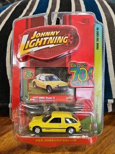 Johnny Lightning Yellow ‘77 AMC Pacer X Those 70s Cars R2 1:64 2008 Diecast NOC - Picture 1 of 6