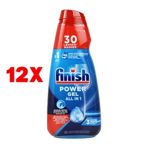 12 X Finish Gel Per Lavastoviglie Power All In 1 Concentrato Regular 30 Lavaggi - Imagen 1 de 1