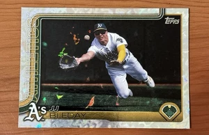 JJ Bleday #238 2025 Topps Factory Set Foilboard Parallel SN 186/417 SP A's Card - Picture 1 of 2
