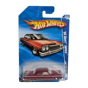 Hot Wheels 2009 Asta Calda 3/10 '64 Chevy Impala 161/240 Rosso NOS - Foto 1 di 7