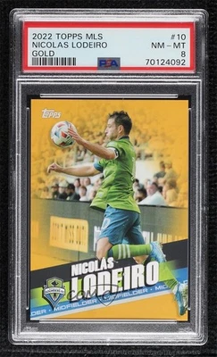 2022 Topps MLS Gold /50 Nicolas Lodeiro #10 PSA 8 - Image 1 of 2