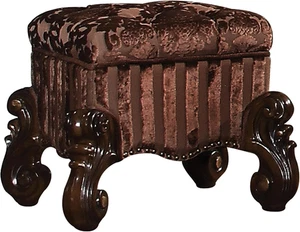 Versailles Vanity Stool in Cherry Oak - Picture 1 of 2