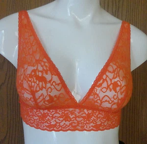 VICTORIA'S SECRET PIZZO ARANCIONE TRIANGOLO BRALETTE PICCOLO - Foto 1 di 3