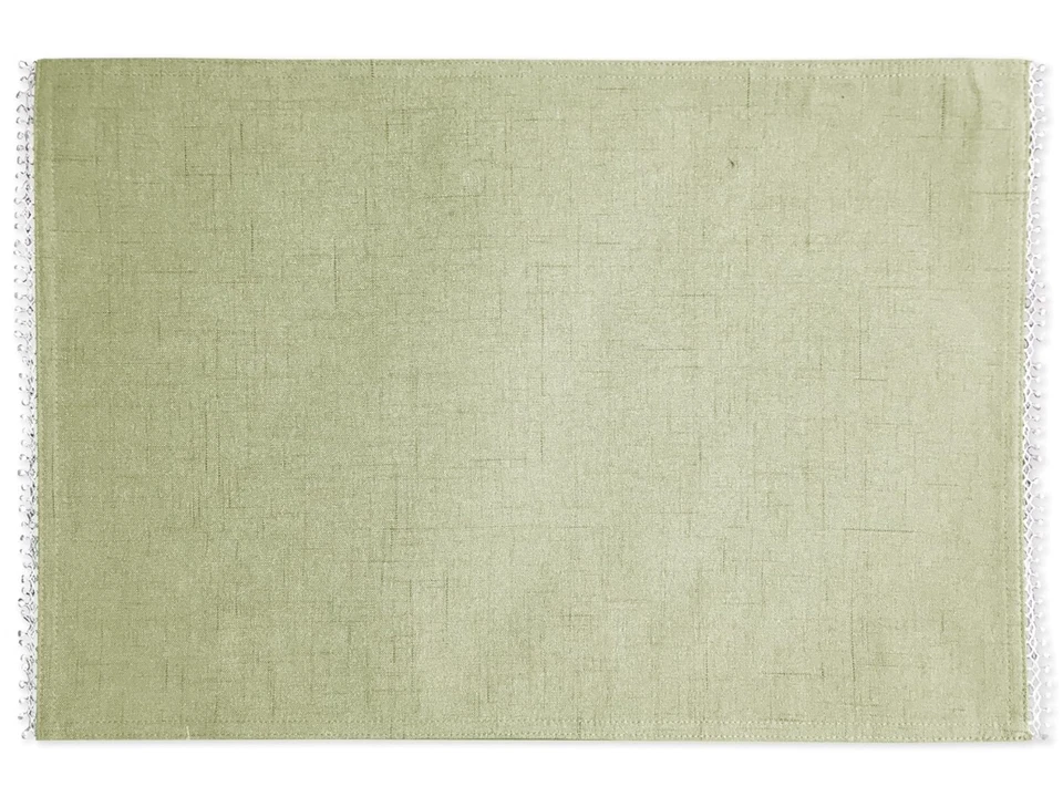 Lenox French Perle Solid Placemat #39-30347PIS Pistachio With Trim -