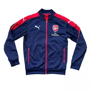 Boys Puma Arsenal Jacket Navy Blue and Red Full Zip - Picture 1 of 3