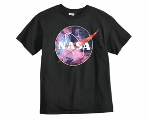 New Youth Kids Size XL NASA Graphic Black Tee Shirt - 100% Cotton - Space Travel - Picture 1 of 2