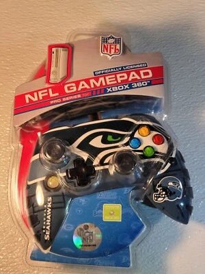 Original Microsoft Xbox 360 Controller Mad Catz NFL Seattle Seahawks - Image 1 of 4