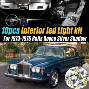 10Pc White Car Interior LED Light Kit for 1973-1976 Rolls Royce Silver Shadow - Picture 1 of 8