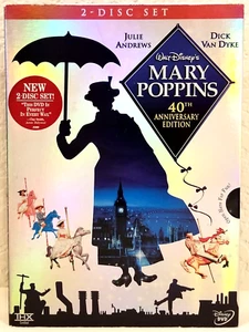 Mary Poppins 40th Anniversary Edition DVD Arthur Treacher Elsa Lanchester - Picture 1 of 6