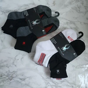 Spyder Quarter Socks 6 Pairs Mens Size 6-12 - Picture 1 of 7