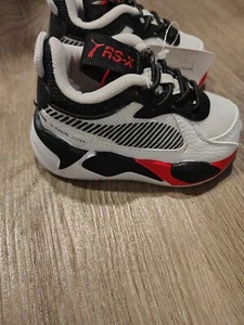Puma RsX Home Lace Up Toddler Boys Black, White Sneakers Casual Shoes . Size 4c - Picture 1 of 9